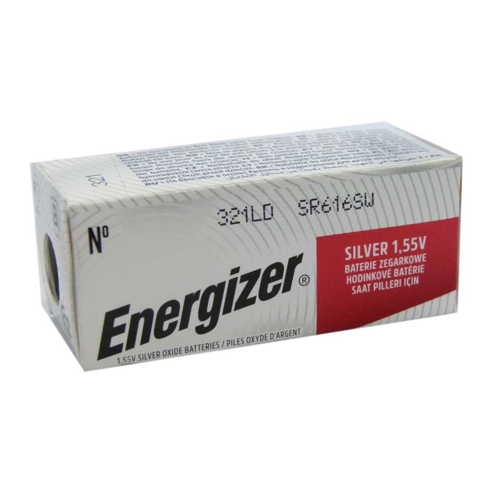 Energizer 321 Silver Oxide Button Cell Battery <br> Box of 10