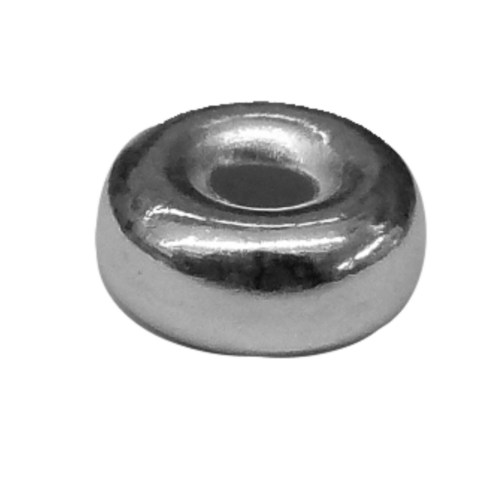 Sterling Silver Plain Donut Beads