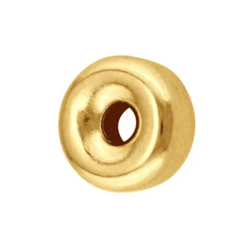 18ct Yellow Gold Donut Beads