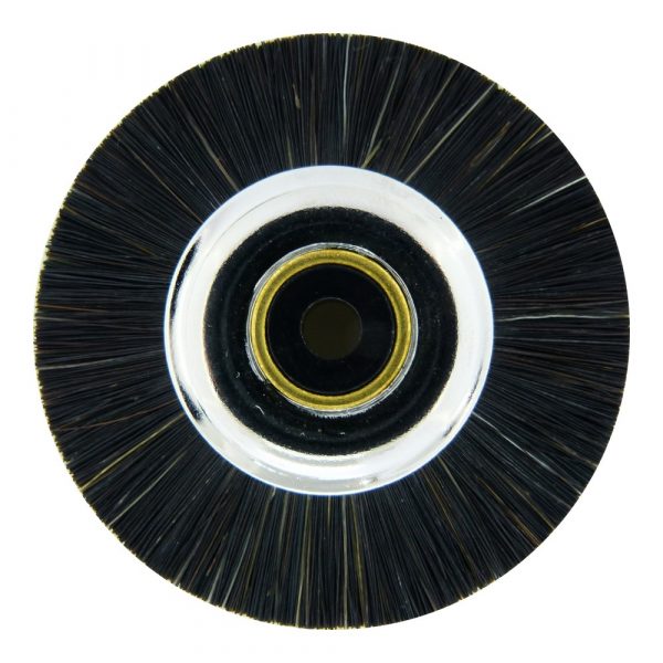 Lathe Brush With Plastic Centre Black <br> Stiff <br>Diameter: 50mm