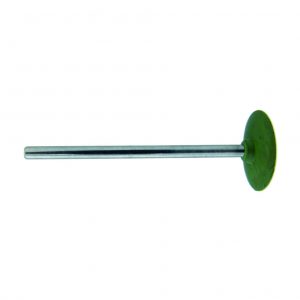 TopStar Mounted Rubber Wheel Knife Edge Green <br> High Shine