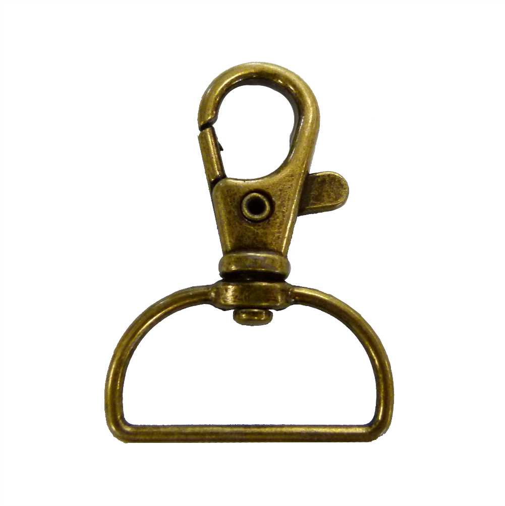 Snap Hook Antique Brass <br> Pack of 20 (20mm, 25mm & 32mm) <br> Pack of 10 (38mm)