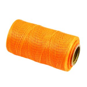 Waxed Thread 1.2mm Neon Orange<br> 50 meters